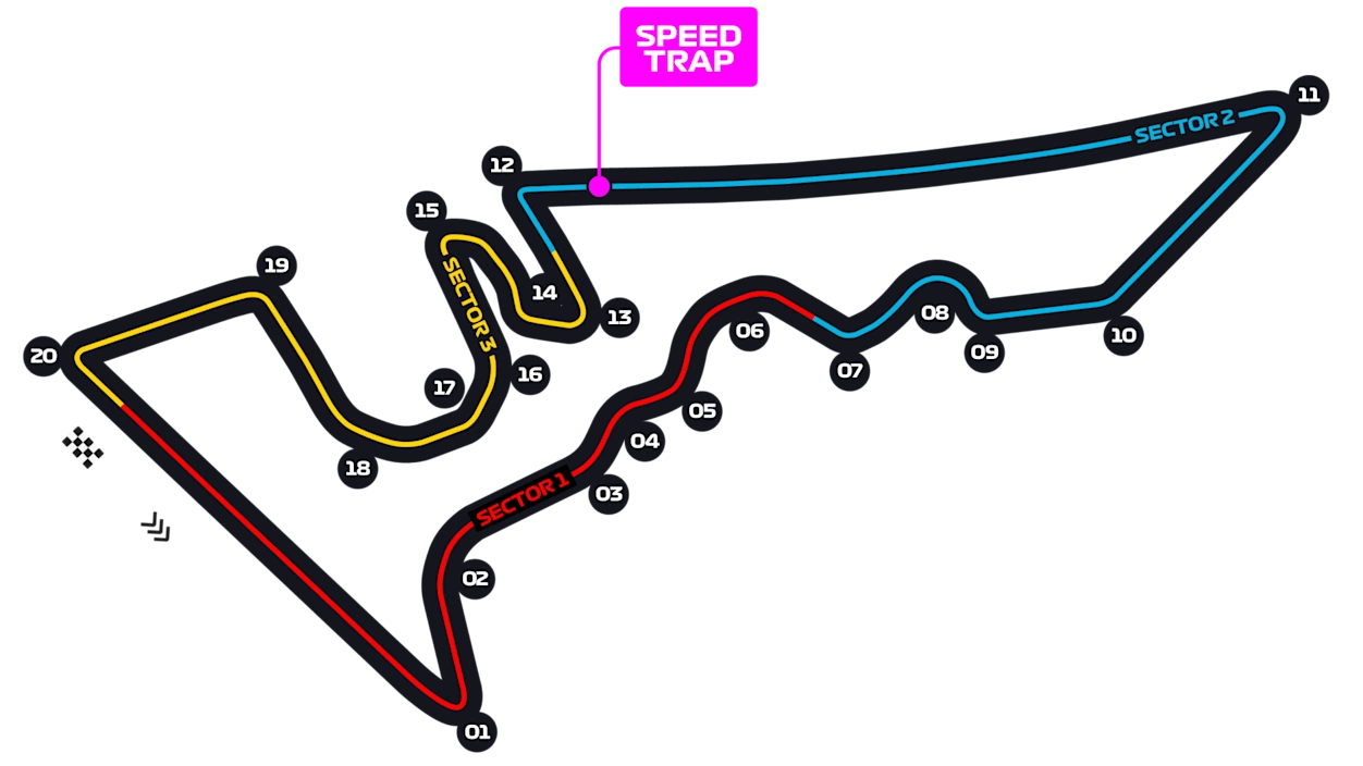 Mapa do circuito Circuit of the Americas · Austin